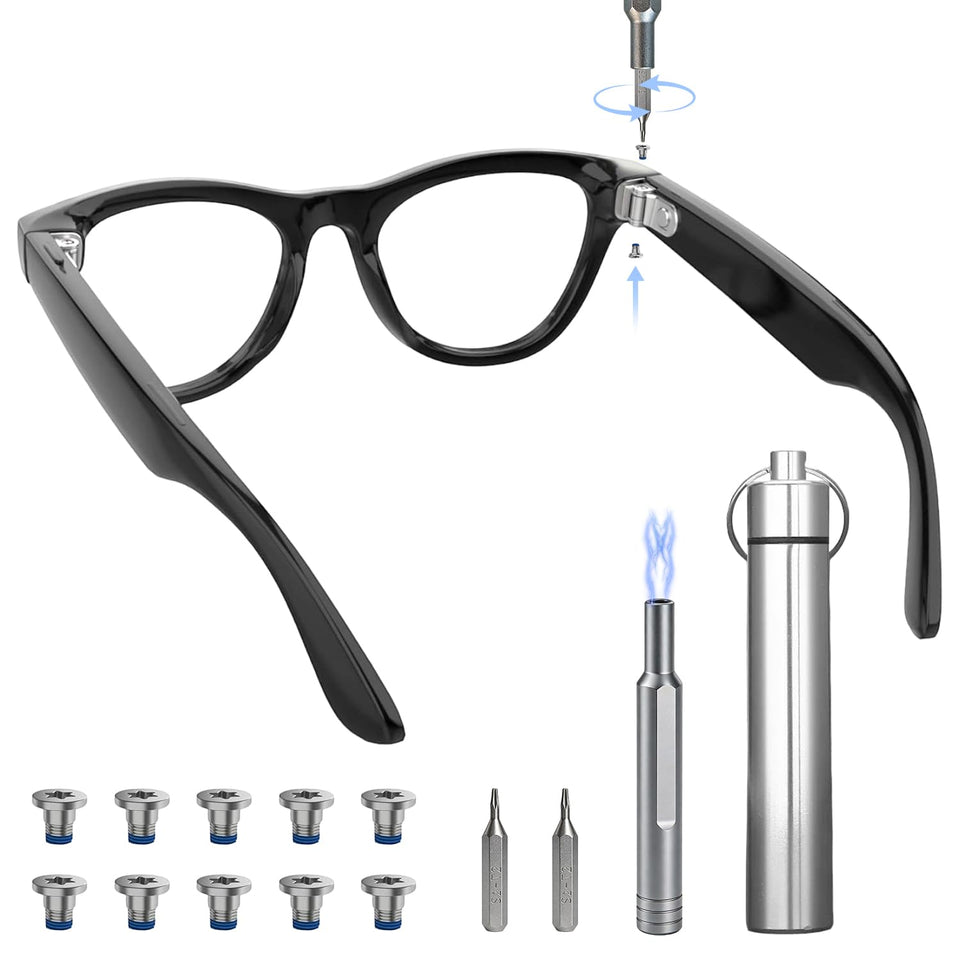 TECBUDD Screwdriver Kit Opened; a complete repair set for on-the-go Meta and Oakley smart glasses.