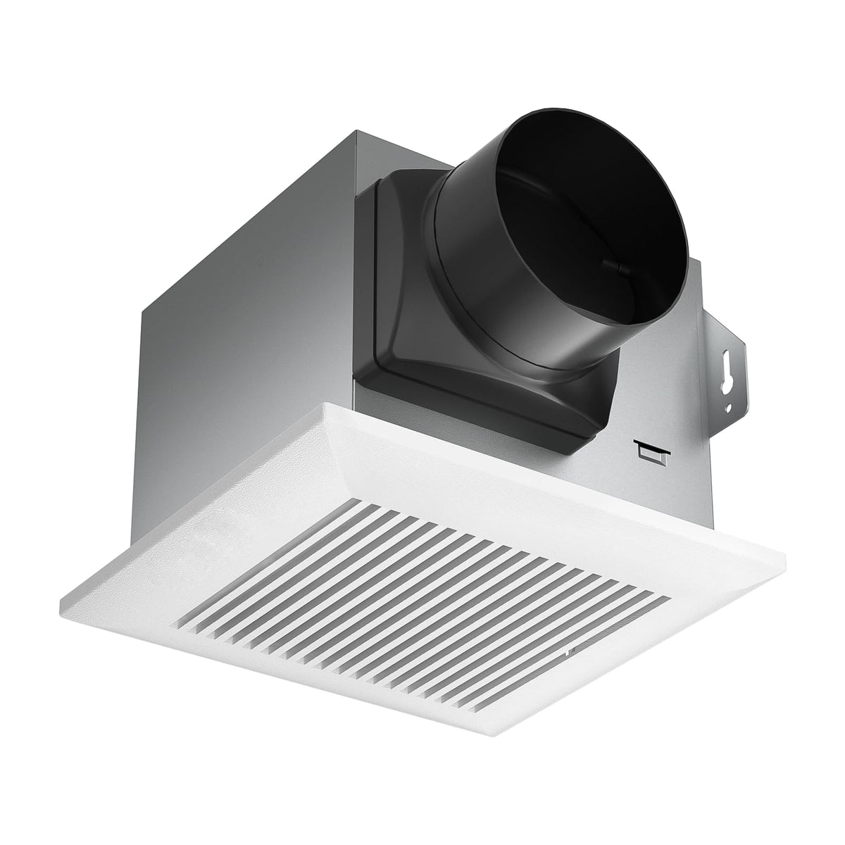 Tech Drive quiet bathroom exhaust fan in action delivering 80 CFM airflow.