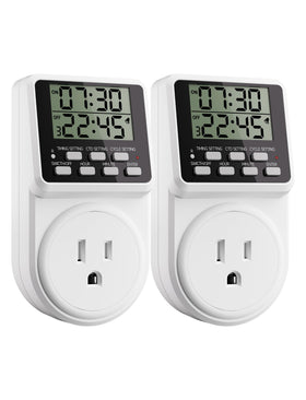 Techbee indoor timer front view with large display for easy programming