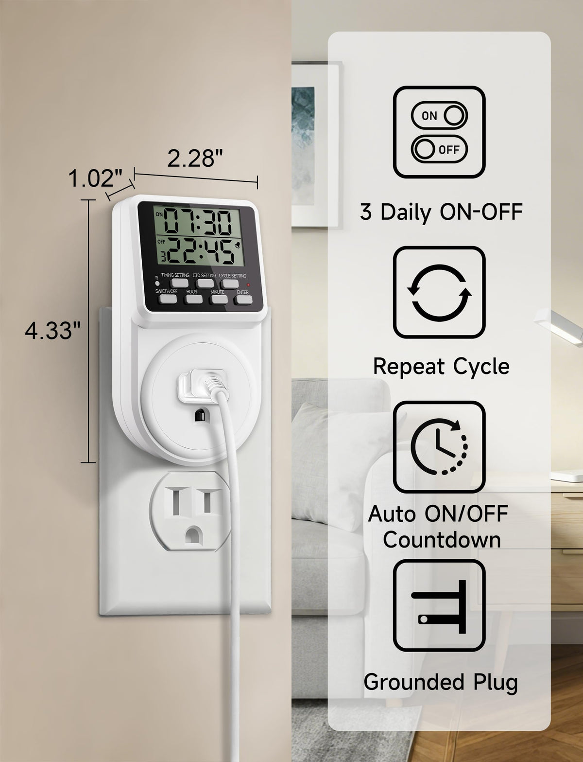 Techbee timer backup memory preserves programs during power outages