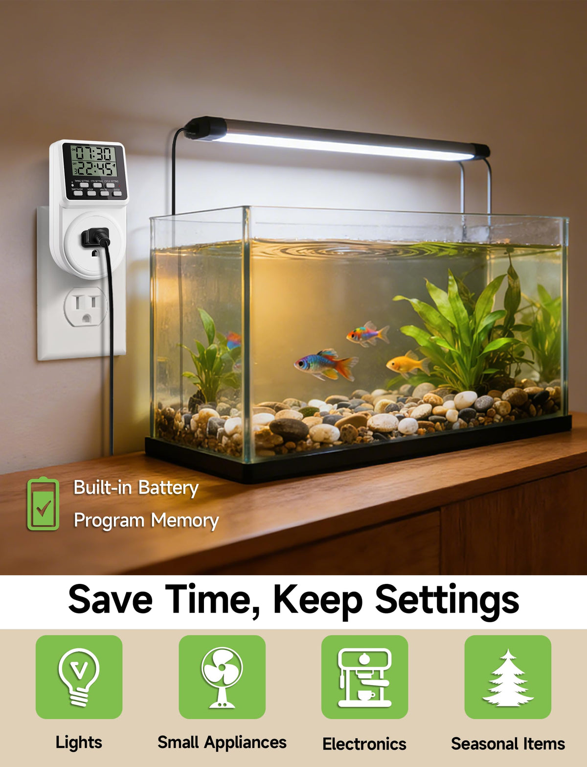 Techbee timer fireproof housing with child lock enhances safety