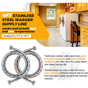 Techecook 6ft hose set packaging for quick replacement