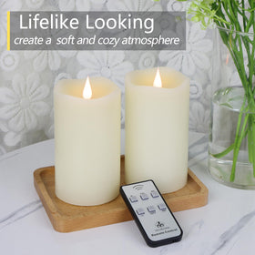 TECHLONG 3D moving flame candle with lifelike dancing light.