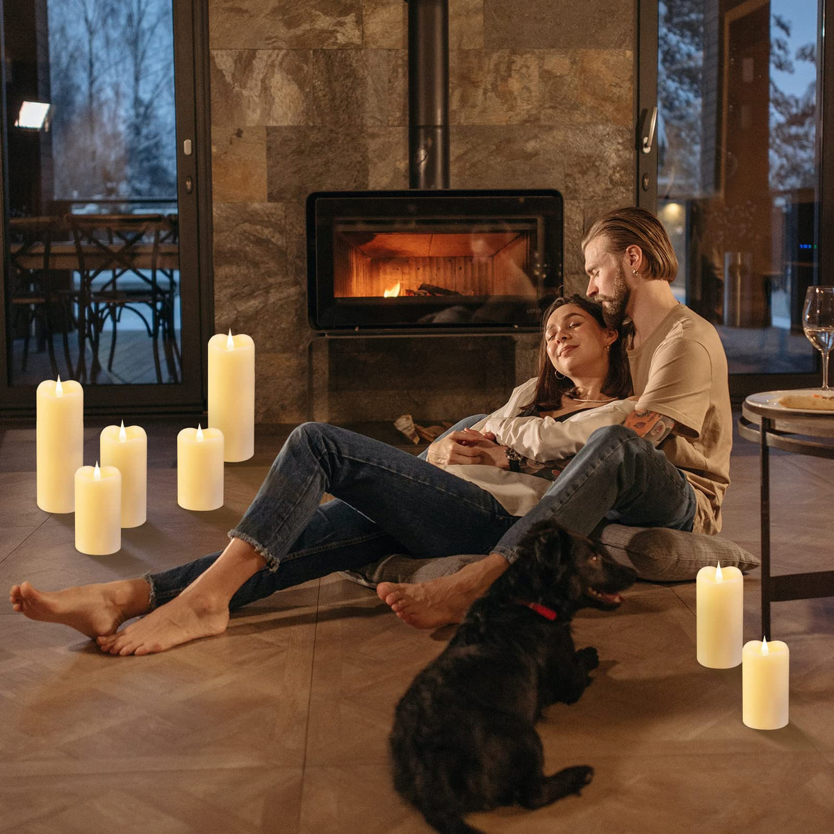 TechLong battery-operated LED candle glowing with long-lasting light