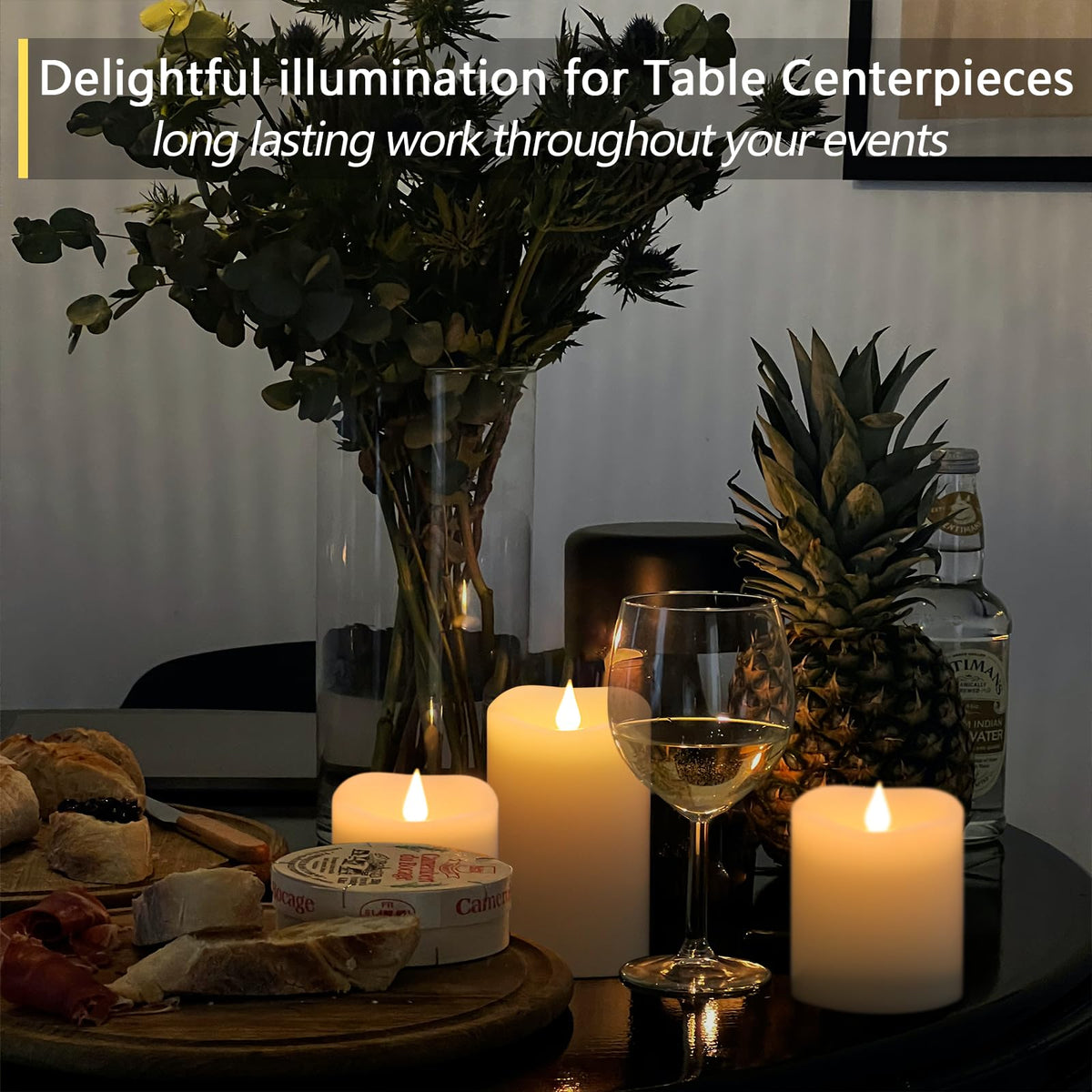TECHLONG versatile decor candle for holidays and dinners.