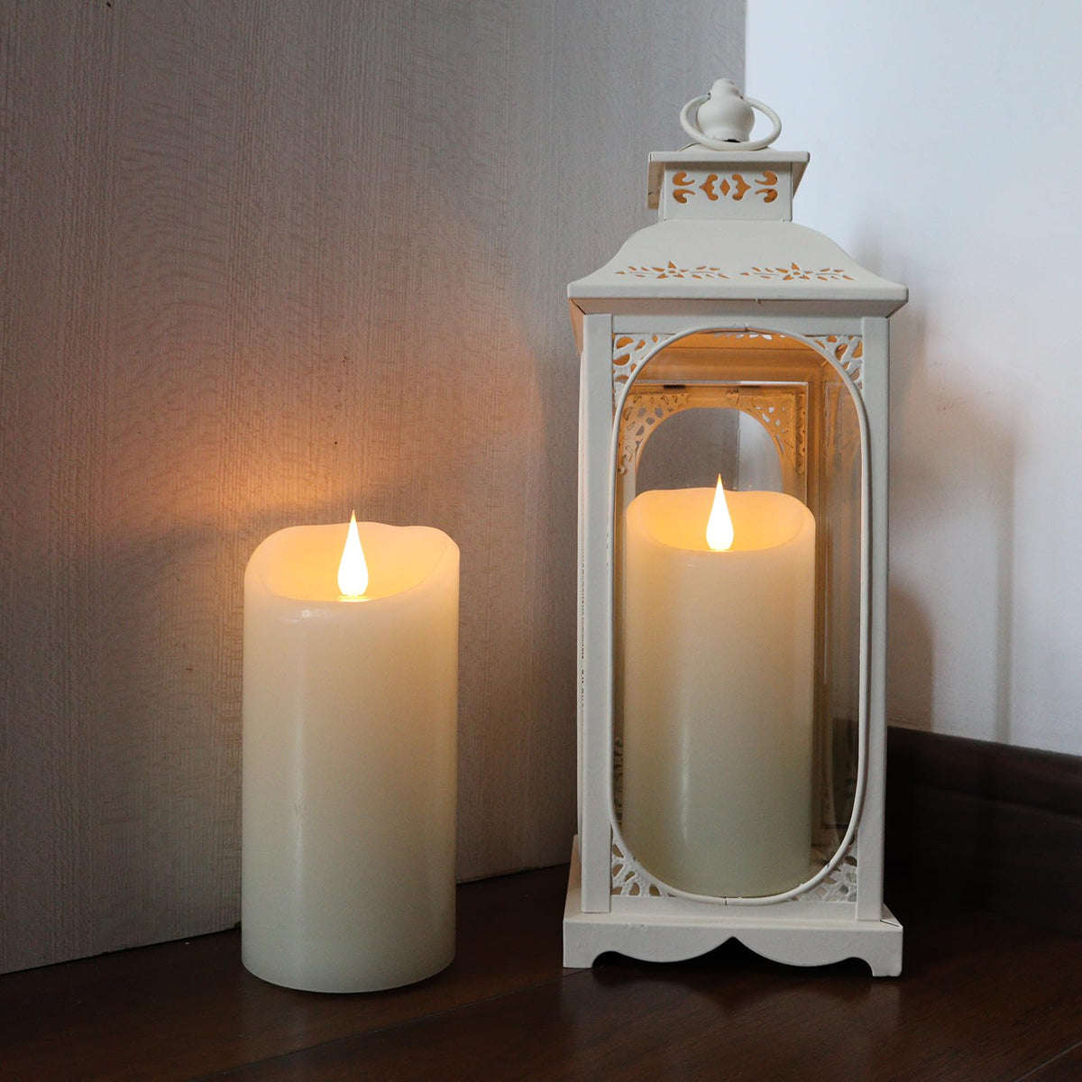 TechLong realistic glow candle shows authentic wax texture for ambience