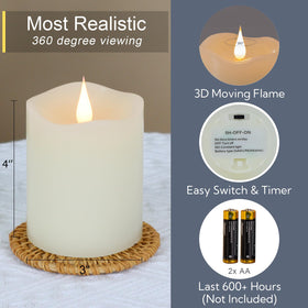 TECHLONG ivory candle with a remote timer for effortless event lighting.