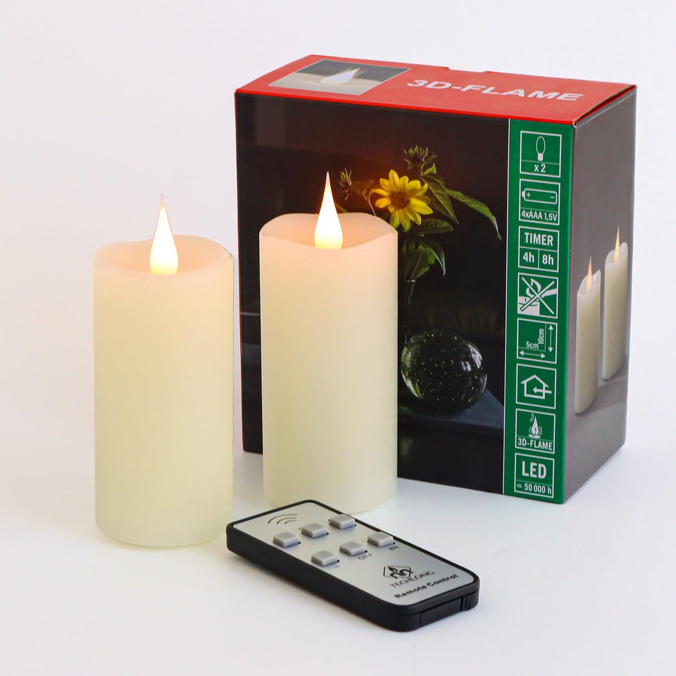 TechLong flameless candle remote control for easy, safe ambiance
