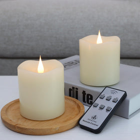 TECHLONG flameless candle with remote timer for wedding decor.