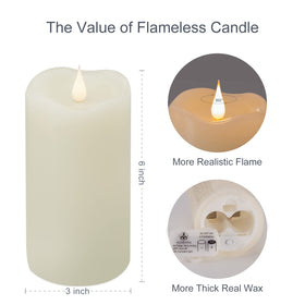 TechLong ivory real wax pillar showing premium texture