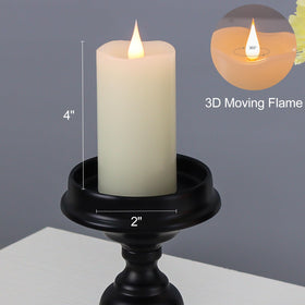 TechLong LED candle providing warm glow on table setting