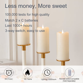 TechLong no-drip safety-led candle for clean indoor use