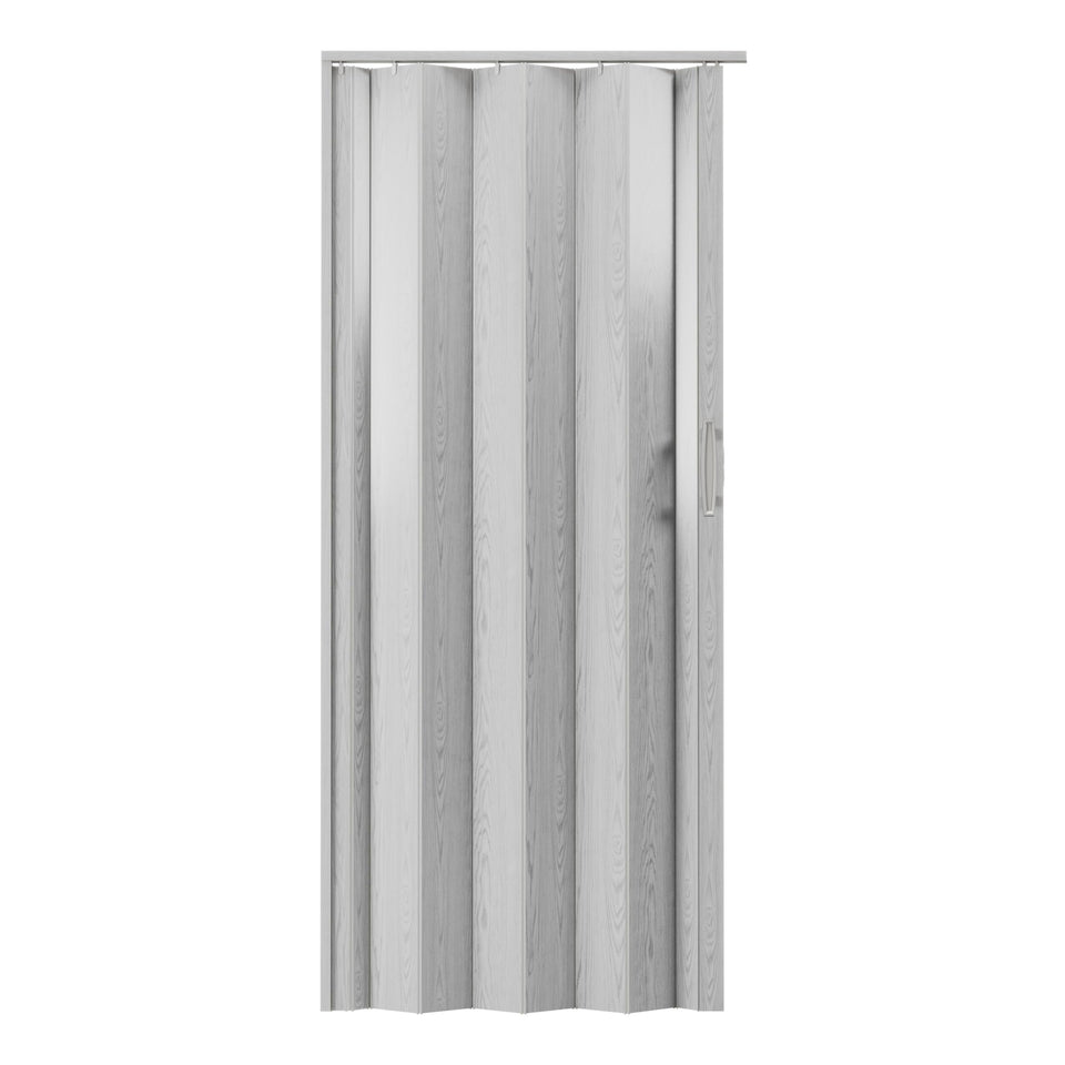 Techni Home Studio Series accordion door packaging and track for easy installation.