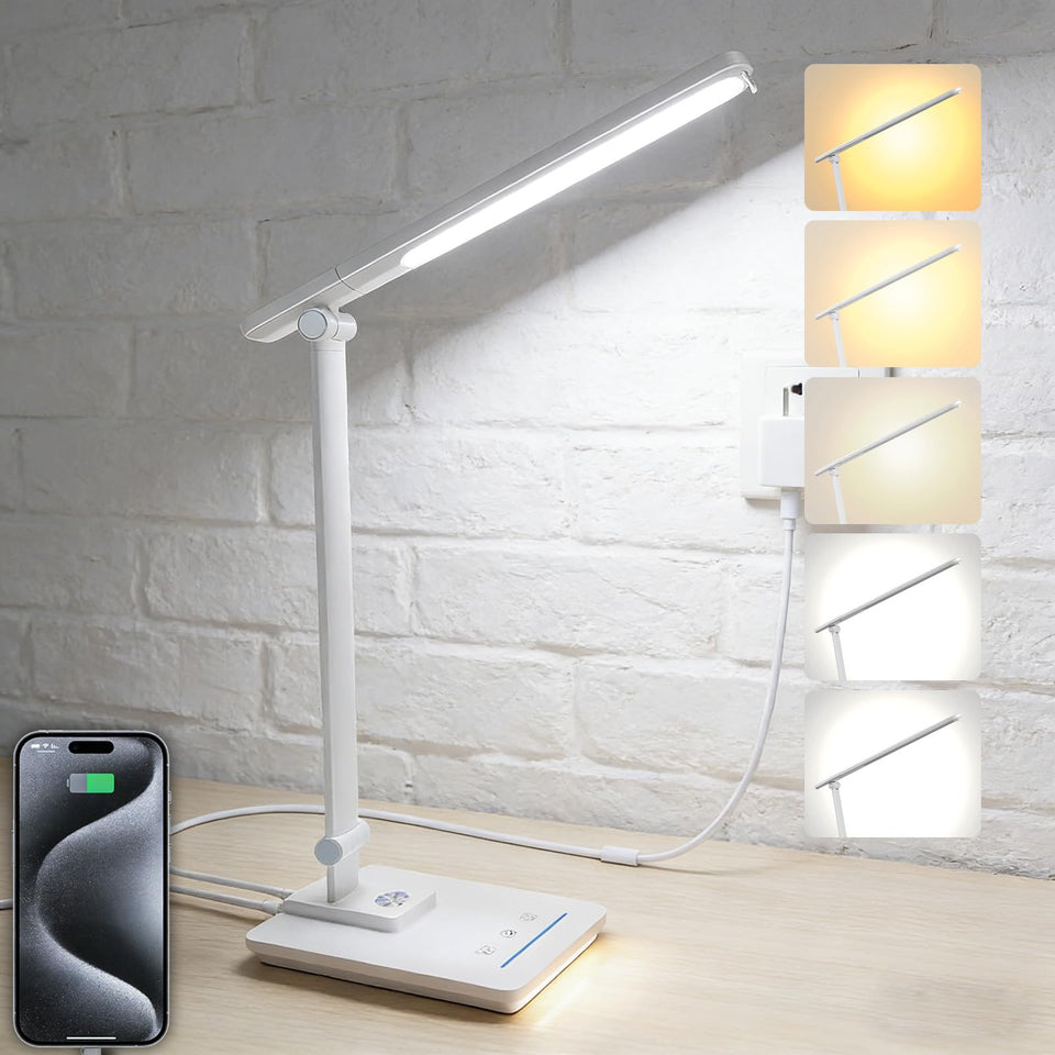 TECHNOVA LED Desk Lamp with five color temperatures for versatile lighting
