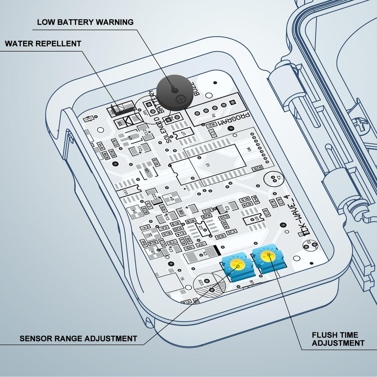 TECHO 1256315 adapts to K1954 toilets for easy retrofit.