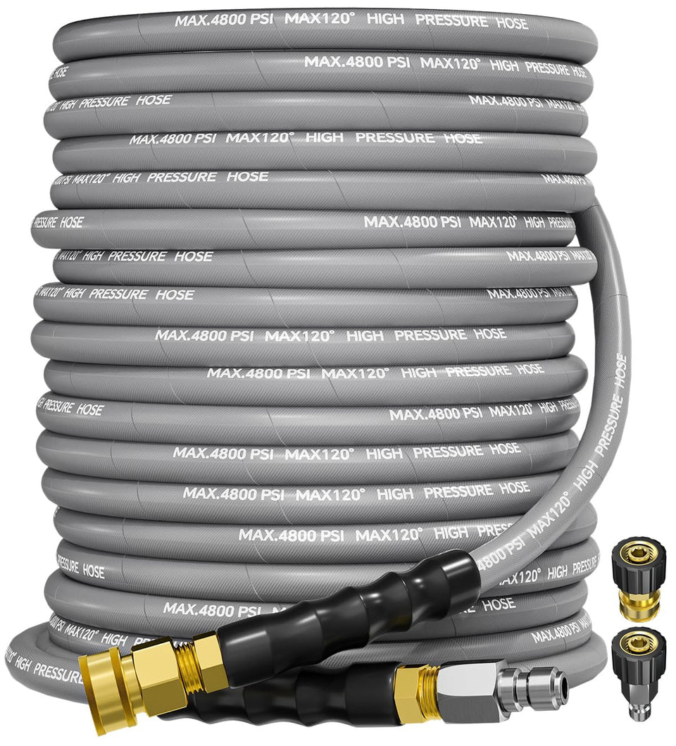 TechSweepPro 38in hose showing 100ft reach for extended cleaning