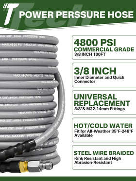 TechSweepPro swivel quick connect hose demonstrates kink free operation at any angle