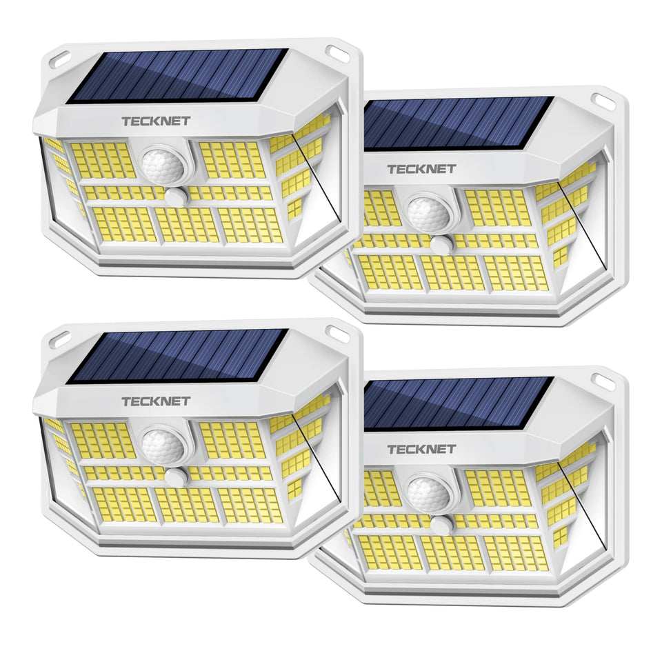 TECKNET 231 LED solar motion lights outdoor wide-angle illumination for yards