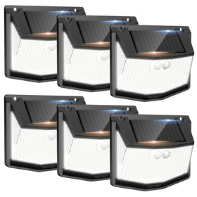 TECKNET 248 LED outdoor solar light front view showing broad illumination for pathways