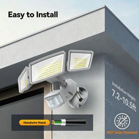 TECKNET 300° wide-angle coverage for yards and driveways.