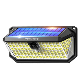 TECKNET 416 LED solar-powered outdoor lights front view for entryway illumination