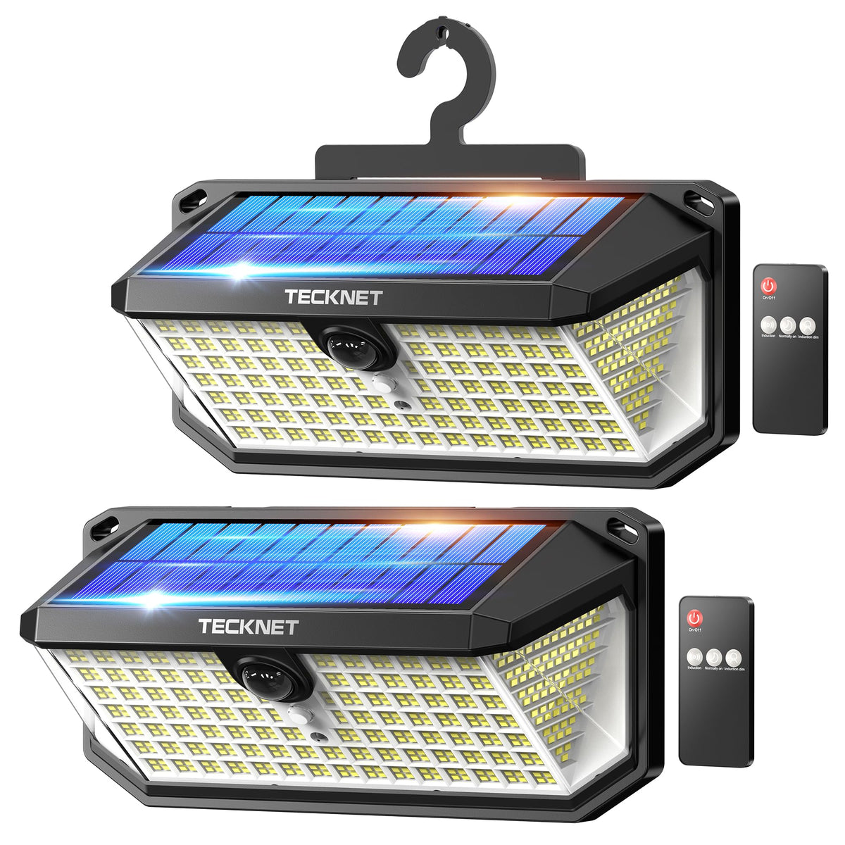 TECKNET 546-LED outdoor light demonstrates broad brightness for yards and garages.