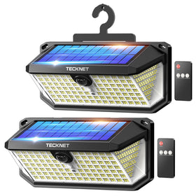 TECKNET 546-LED outdoor light demonstrates broad brightness for yards and garages.