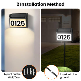 TECKNET solar address sign smart sensor to light at dusk