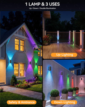 TECKNET dusk-to-dawn sensor automatically activates at night.