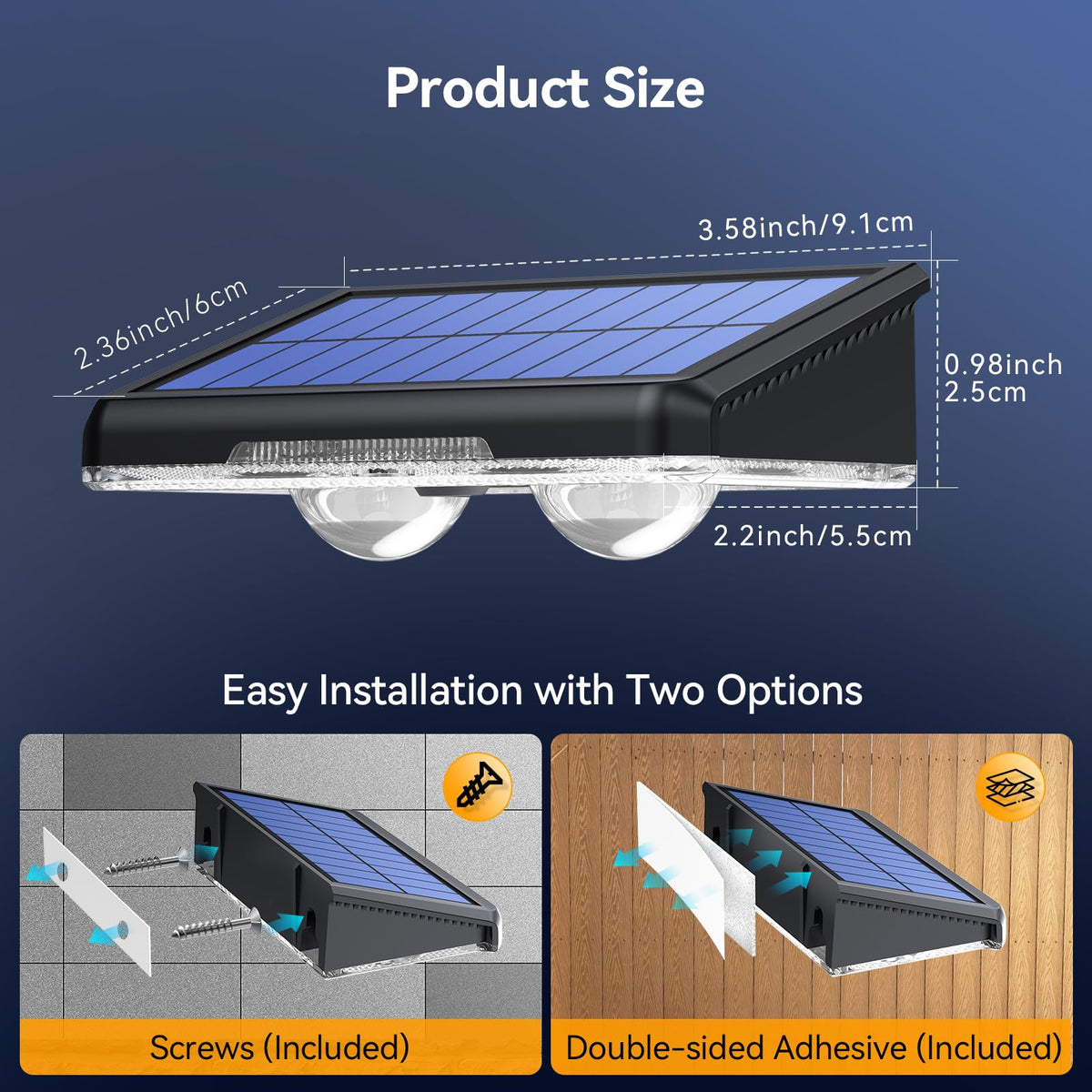 TECKNET dusk-to-dawn lights automatically illuminate at night