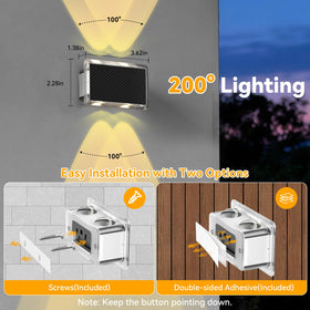 TECKNET six-pack enhances patios, fences, and yards at night.