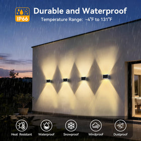 TECKNET IP66 waterproof design withstands rain, snow, and dust.