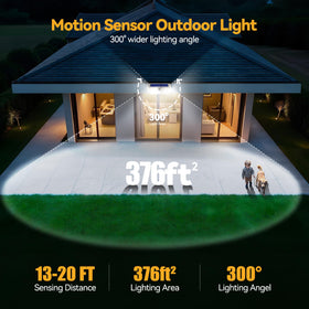 TECKNET 270-degree illumination covers more yard area.