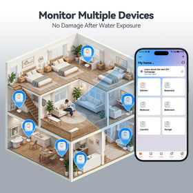 TECKNET WiFi leak detector by water heater for proactive warnings