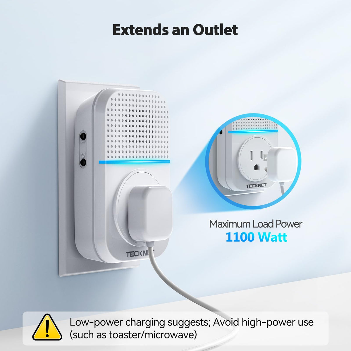 TECKNET transmitter button close up for effortless doorbell push