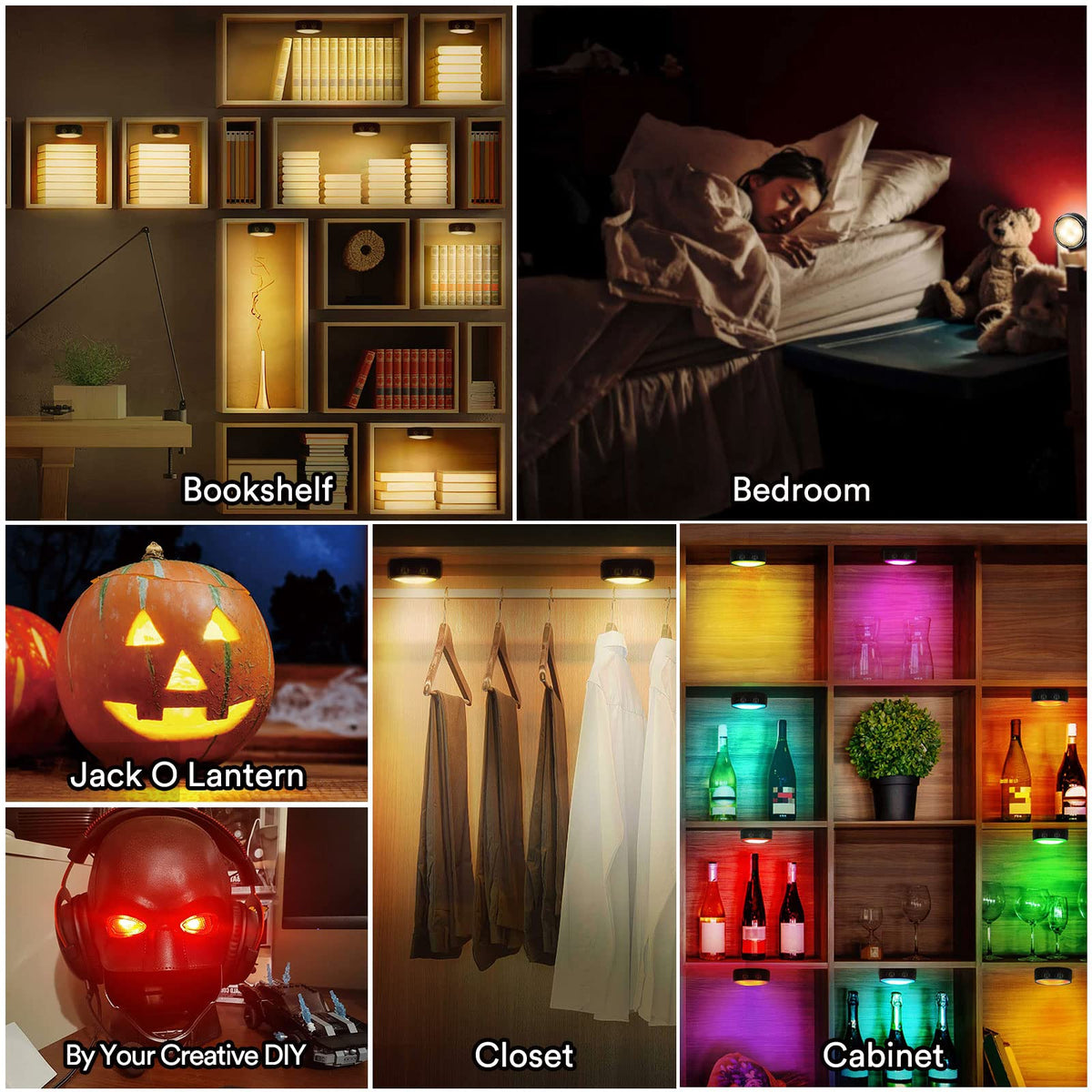 TECOMLIGHT adhesive puck light sticks to smooth surfaces in seconds
