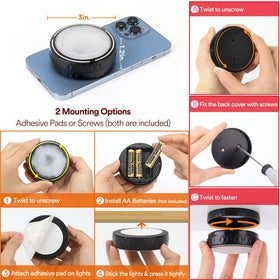 TECOMLIGHT puck light with auto off timer to save battery life
