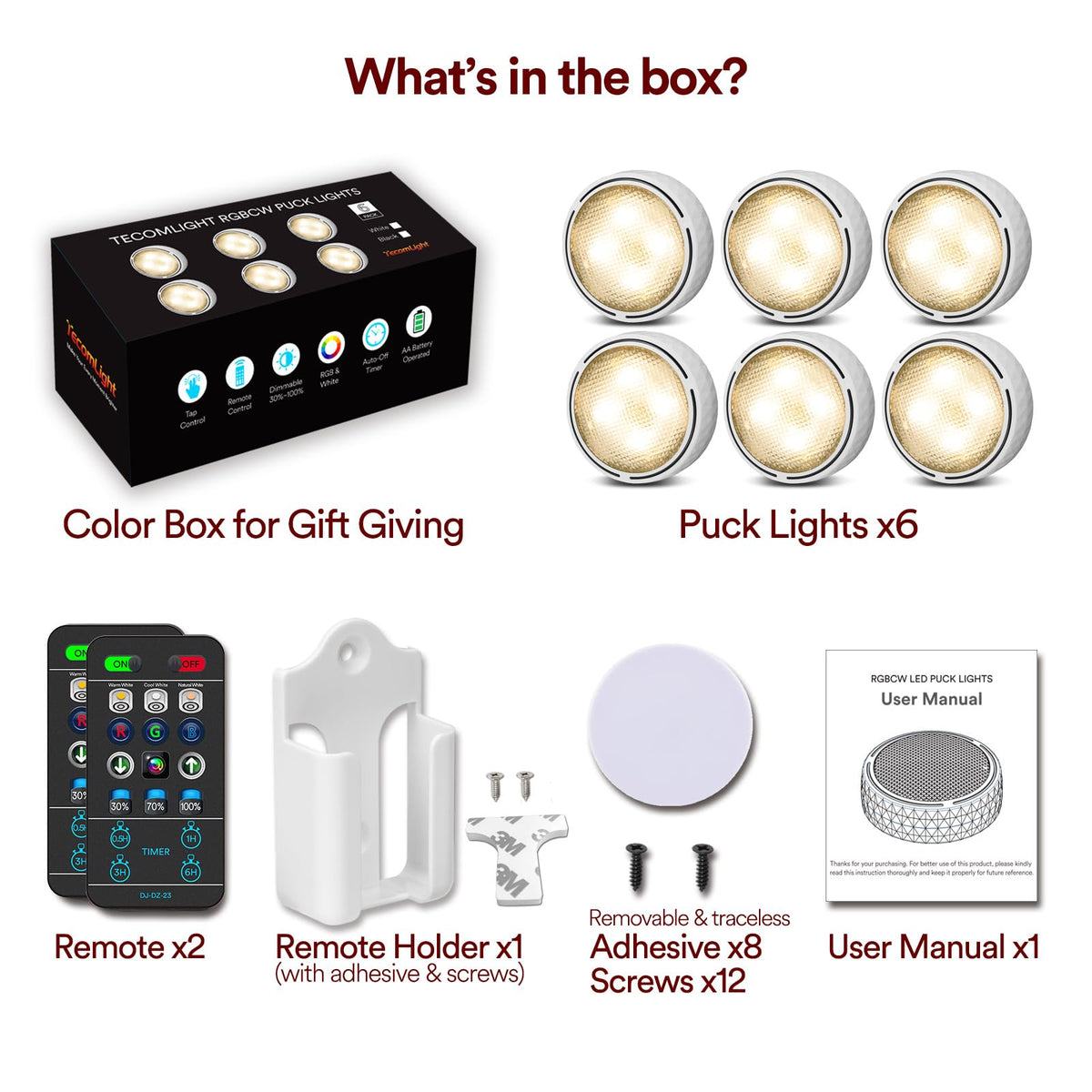 TECOMLIGHT dynamic modes offer ambient or colorful lighting options.
