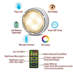 TECOMLIGHT tap-control switches on with a simple touch.