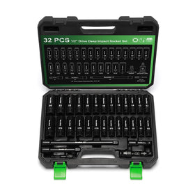TecoTek 12-point socket set front view for quick size recognition