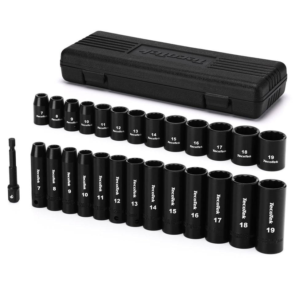 TecoTek 27-piece 3/8 drive socket set for professional automotive work