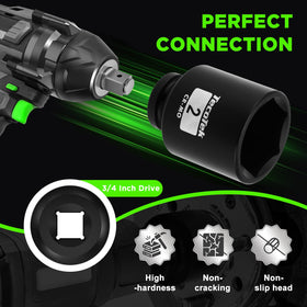 TecoTek 3/4-inch drive deep six-point socket 1-7-16 inch; robust for demanding torque tasks.
