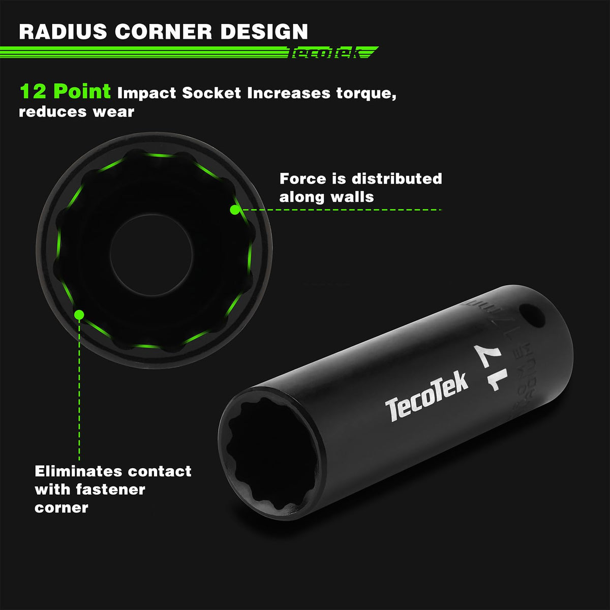 TecoTek drill adapter 1/2 F to 1/2 M for quick tool changes