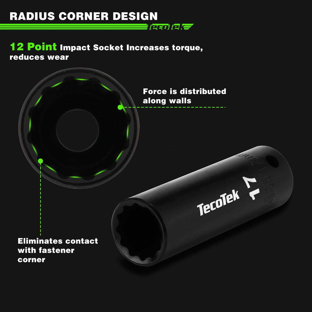 TecoTek laser-etched size markings speed quick identification