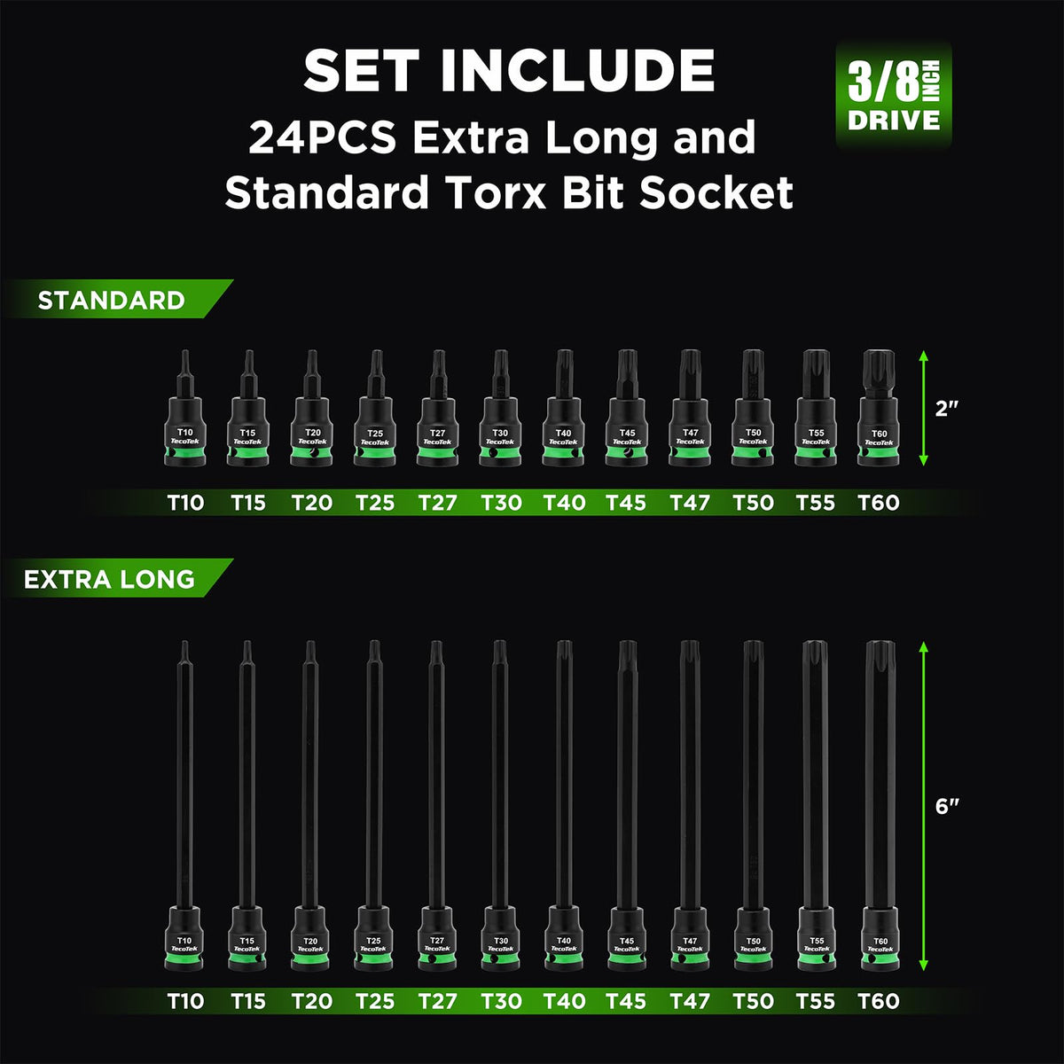 TecoTek S2 alloy steel Torx sockets deliver durability for daily projects