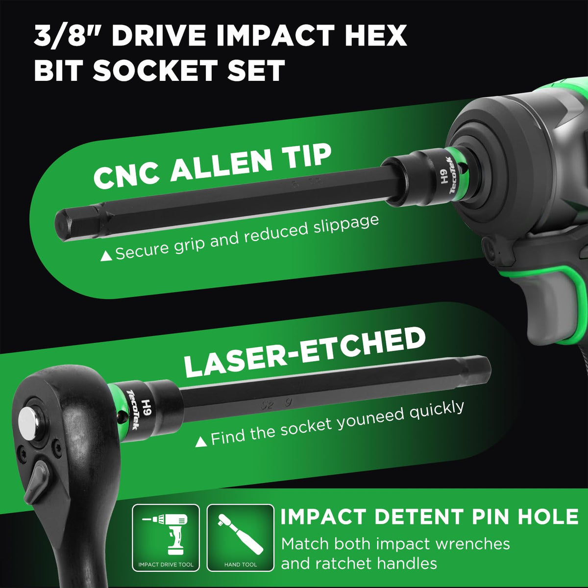 TecoTek SAE and metric sizes cover diverse repair jobs.