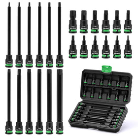 TecoTek 2in Torx sockets for T10–T60 reach in tight spaces