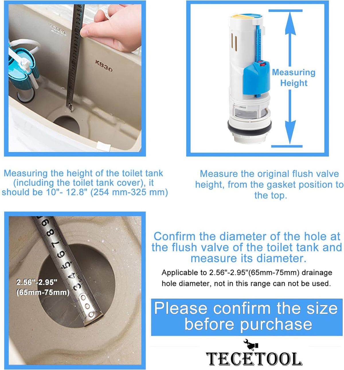 TECETOOL compatible brands including Toto and Gerber for confidence