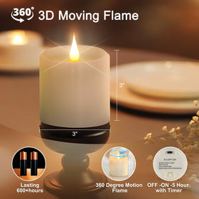 Tediselu 3D moving flame close-up highlights lifelike flicker for romantic dinners