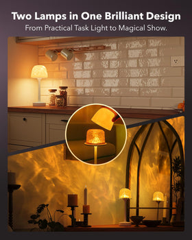 Tedmos cordless table lamp for kitchen counters or desks.